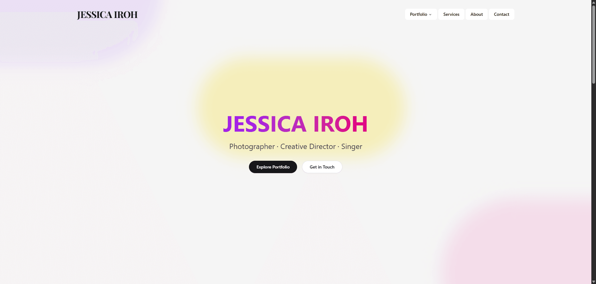 Jessica Iroh - A Digital Identity for a Multi-Disciplinary Artist preview