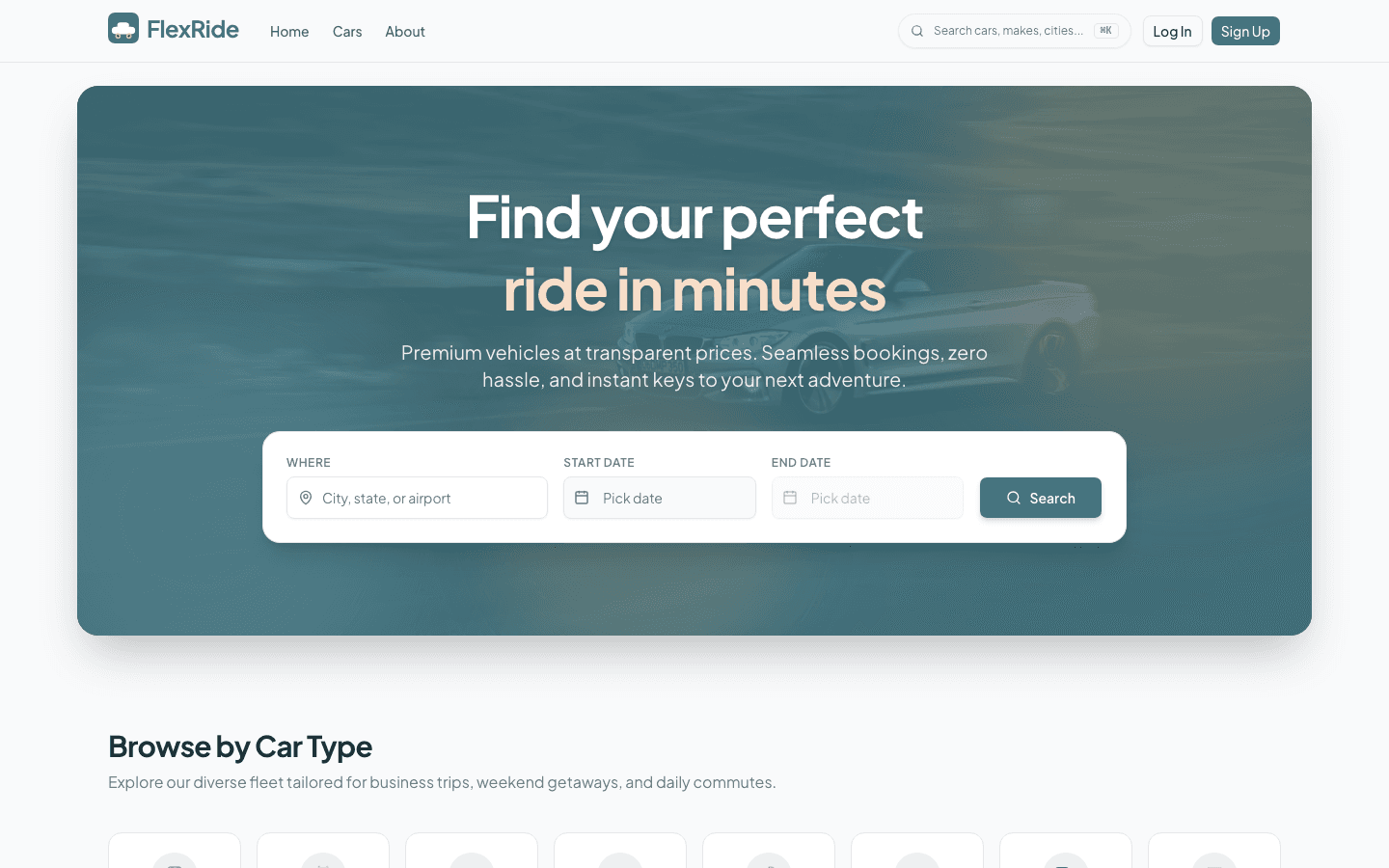 FlexRide – Car Rental Platform